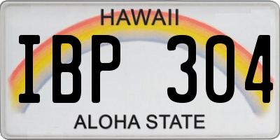 HI license plate IBP304