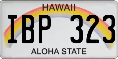 HI license plate IBP323