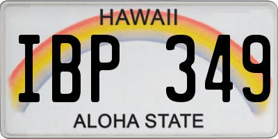 HI license plate IBP349