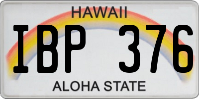 HI license plate IBP376
