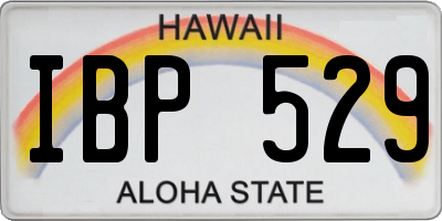 HI license plate IBP529
