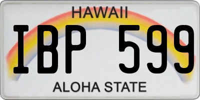 HI license plate IBP599