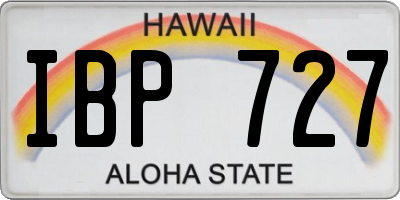 HI license plate IBP727