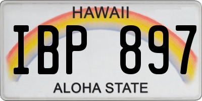 HI license plate IBP897