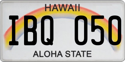 HI license plate IBQ050