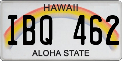HI license plate IBQ462