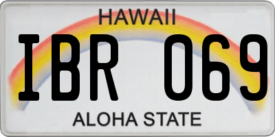 HI license plate IBR069
