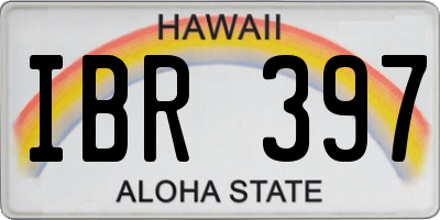 HI license plate IBR397