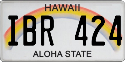HI license plate IBR424