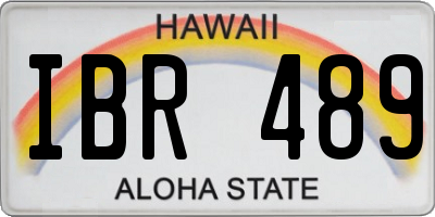 HI license plate IBR489