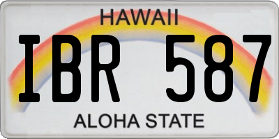 HI license plate IBR587