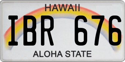 HI license plate IBR676