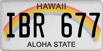 HI license plate IBR677