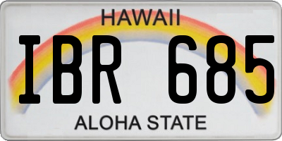 HI license plate IBR685
