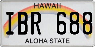 HI license plate IBR688