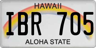 HI license plate IBR705