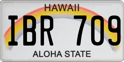 HI license plate IBR709