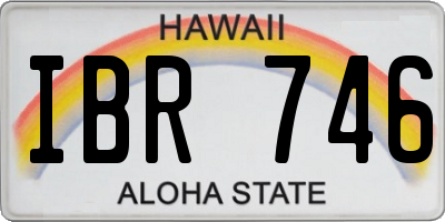 HI license plate IBR746