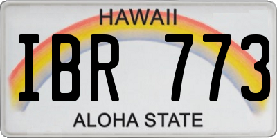 HI license plate IBR773