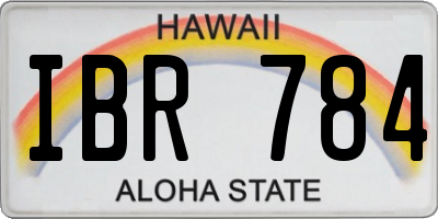 HI license plate IBR784
