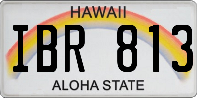 HI license plate IBR813