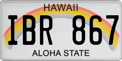 HI license plate IBR867