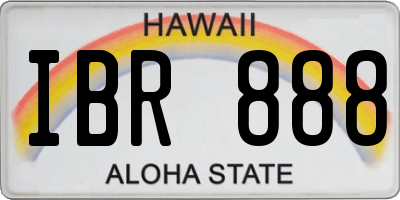 HI license plate IBR888
