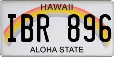 HI license plate IBR896