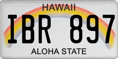 HI license plate IBR897