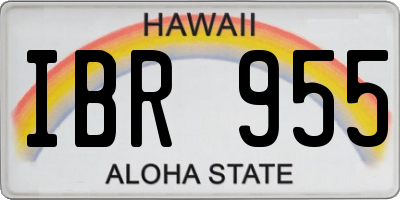 HI license plate IBR955