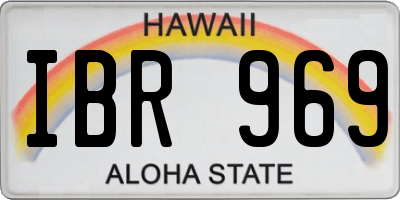 HI license plate IBR969