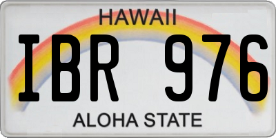 HI license plate IBR976