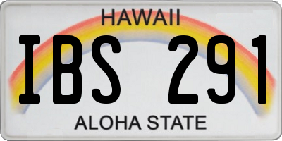 HI license plate IBS291