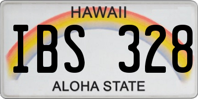 HI license plate IBS328