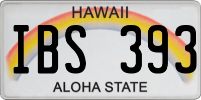 HI license plate IBS393