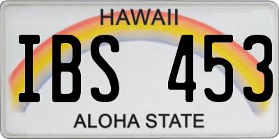 HI license plate IBS453