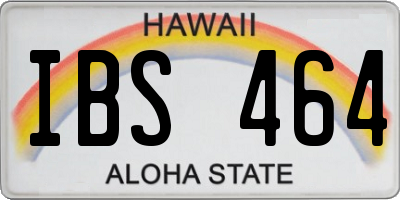 HI license plate IBS464