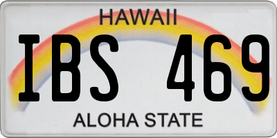 HI license plate IBS469