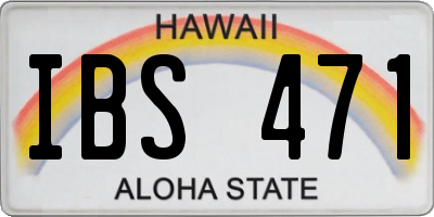 HI license plate IBS471