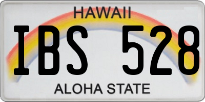 HI license plate IBS528