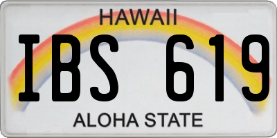 HI license plate IBS619