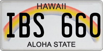 HI license plate IBS660