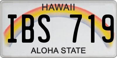HI license plate IBS719
