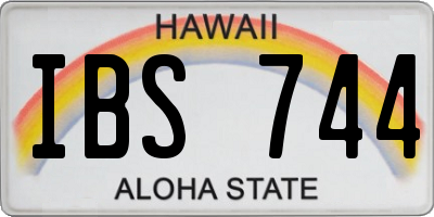 HI license plate IBS744