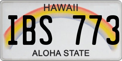 HI license plate IBS773