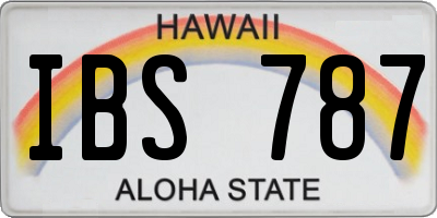 HI license plate IBS787