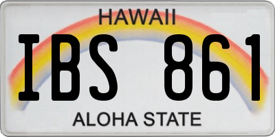 HI license plate IBS861
