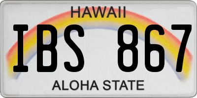 HI license plate IBS867