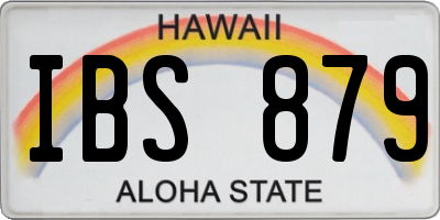 HI license plate IBS879