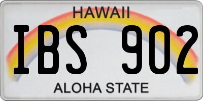 HI license plate IBS902